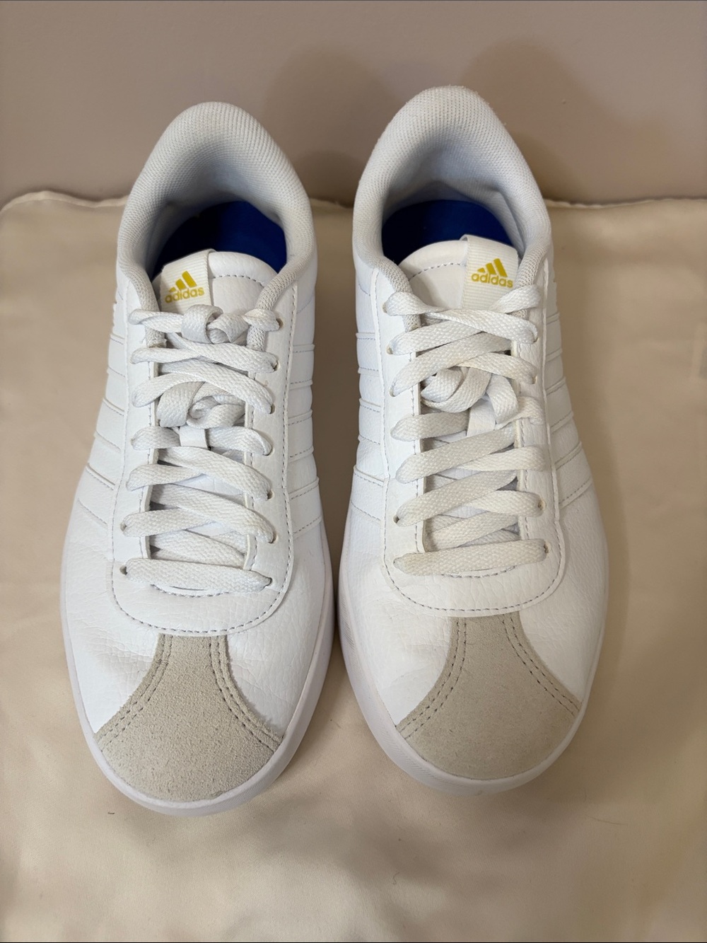 Adidas Classic Court Sneakers – White Leather – Size 7.5